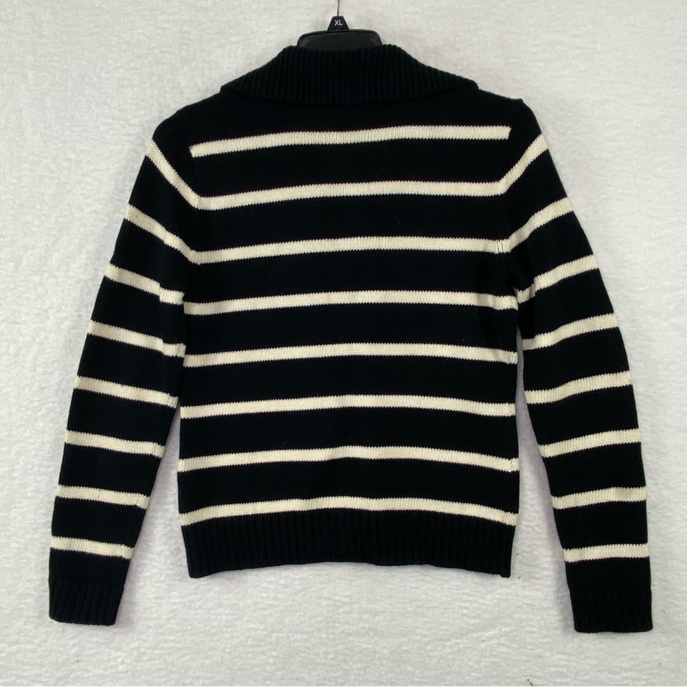 Lauren Ralph Lauren blk & wht boating yachting equestrian sweater. Size Medium - Picture 12 of 12